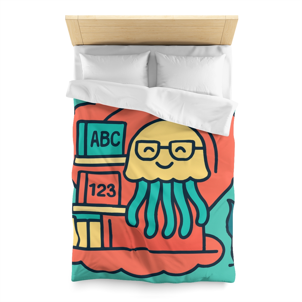 Nebula Jellyfish Library personalized bedding duvets