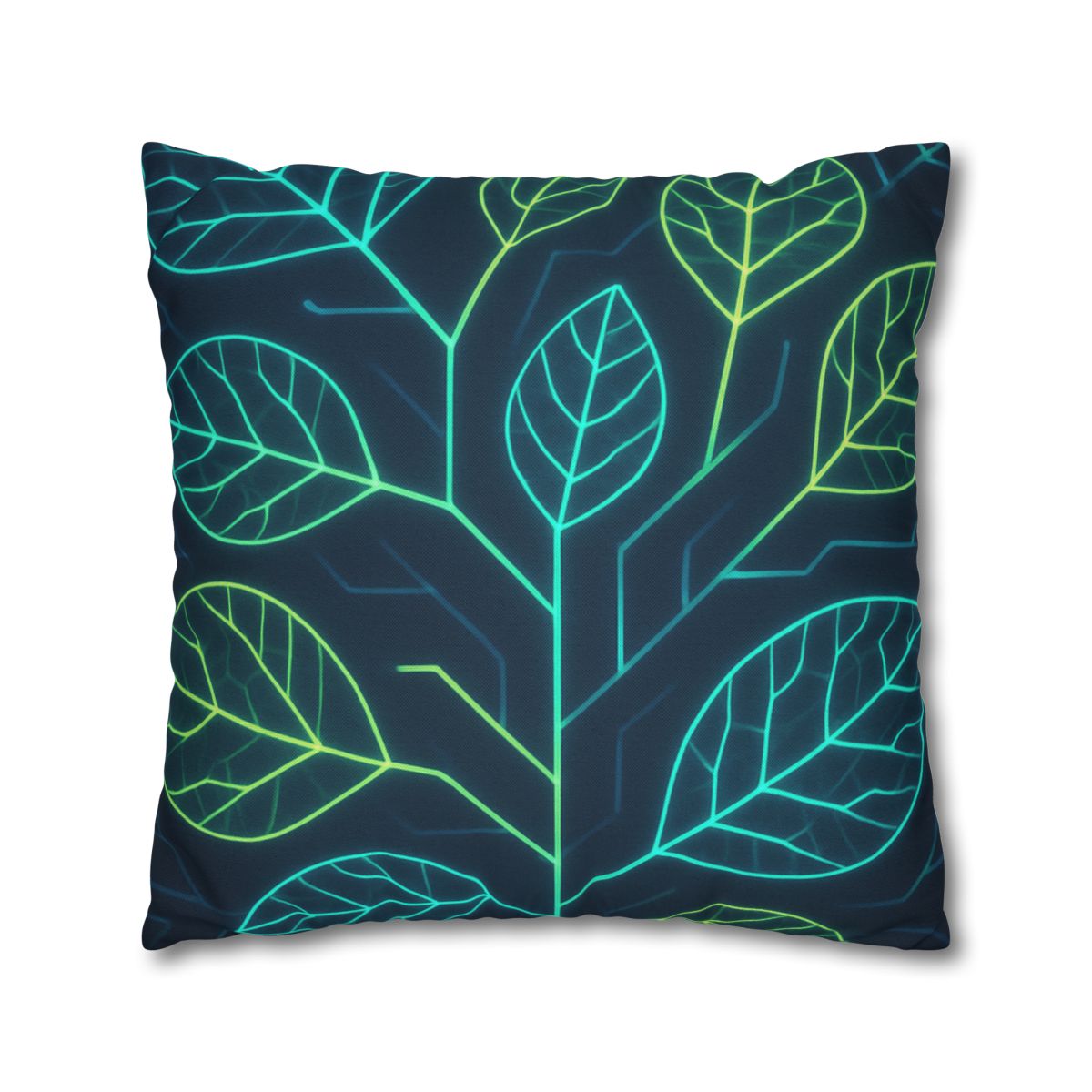 Leaf Vein Circuit Flow designer print pillow cases