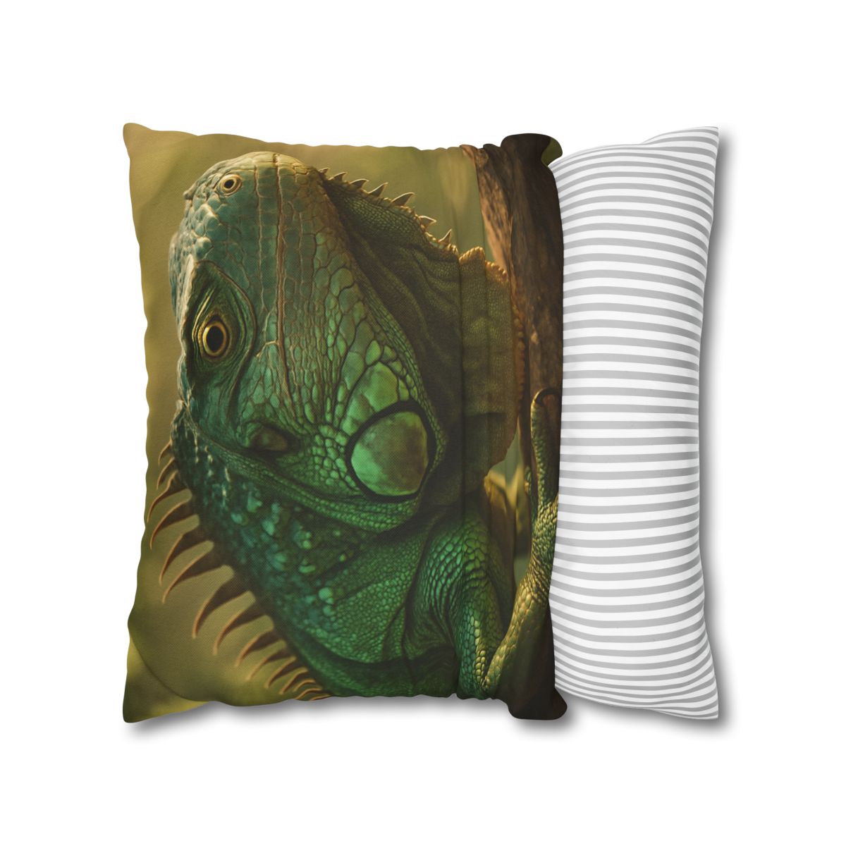 Sunlit Armor Green Iguana personalized pillow covers