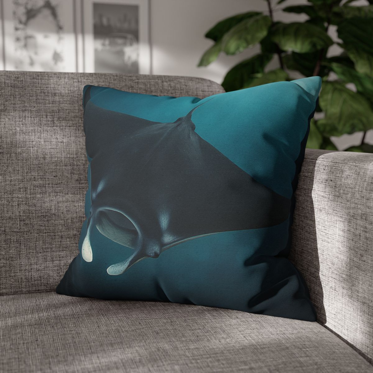 Cosmic Glide Manta Ray unique gift pillow cases