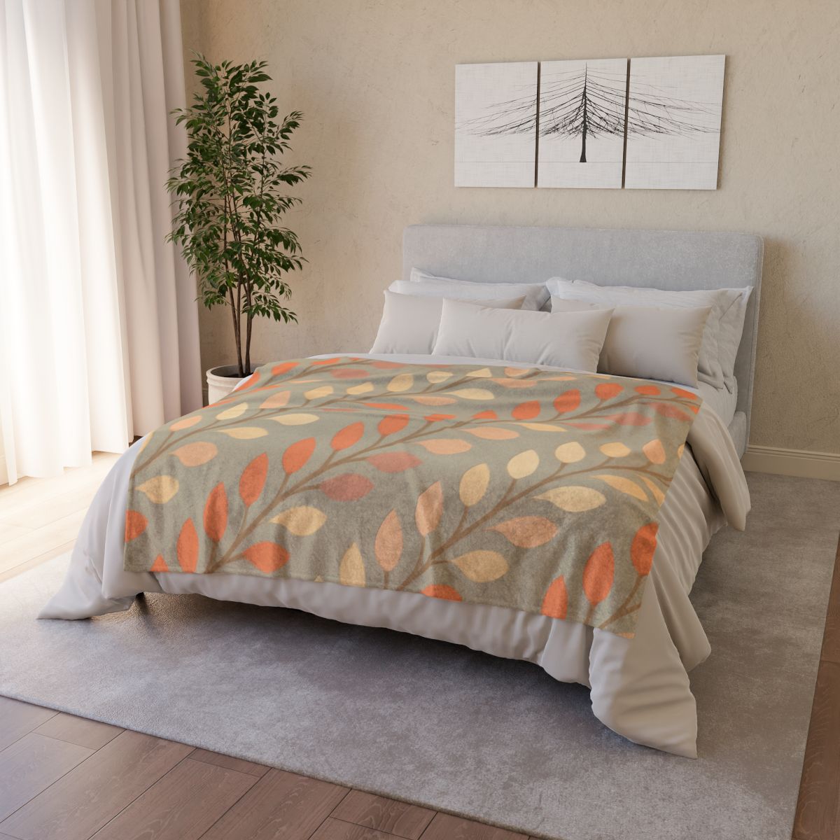 Bud Spiral Cascade soft fleece blankets
