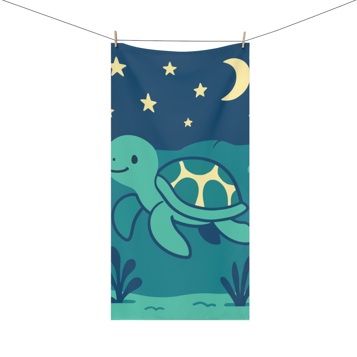 Starlight Sea Turtle comfortable face towels