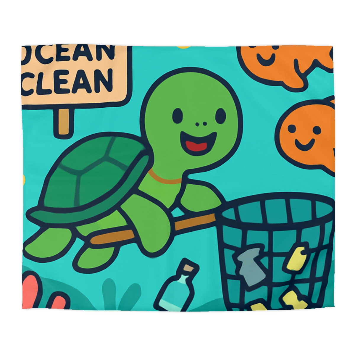 Coral Reef Clean Up Crew warm winter duvets