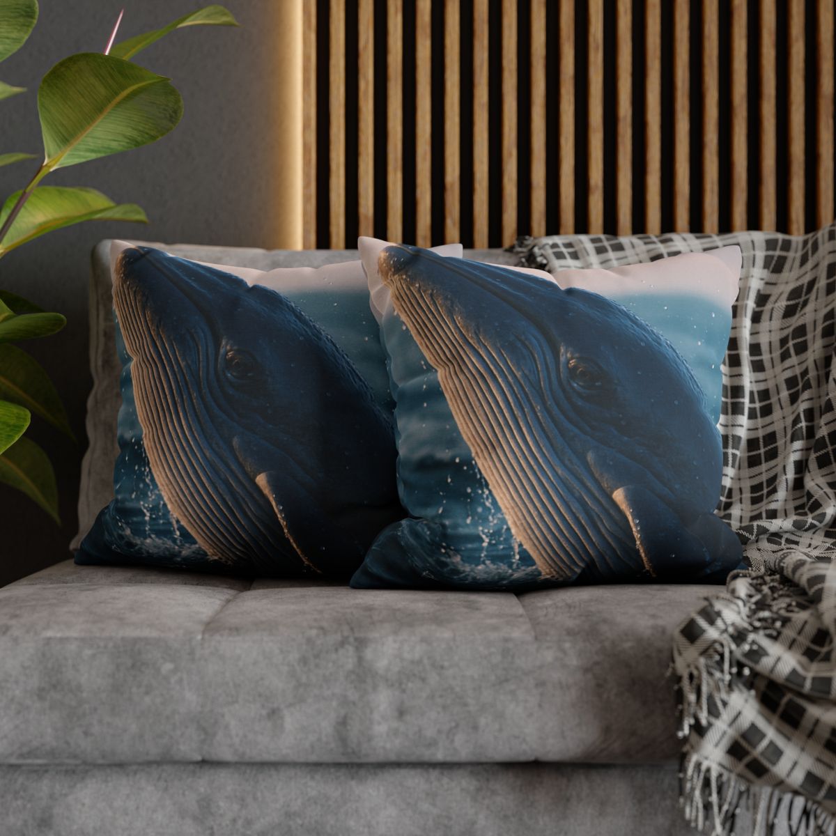 Ocean Song Blue Whale trendy patterned pillow cases