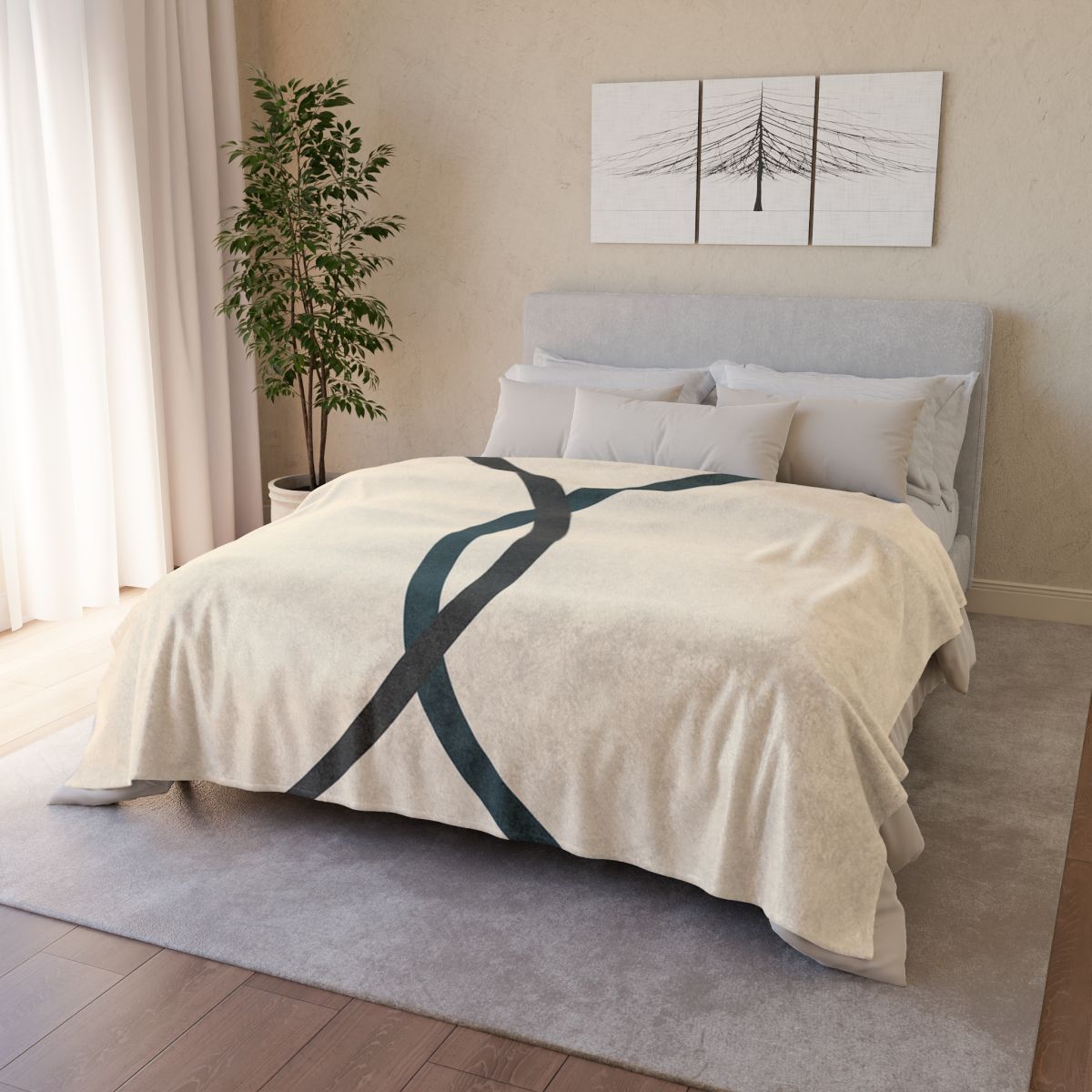 Intersecting Arc Duo Balanced stylish throw blankets