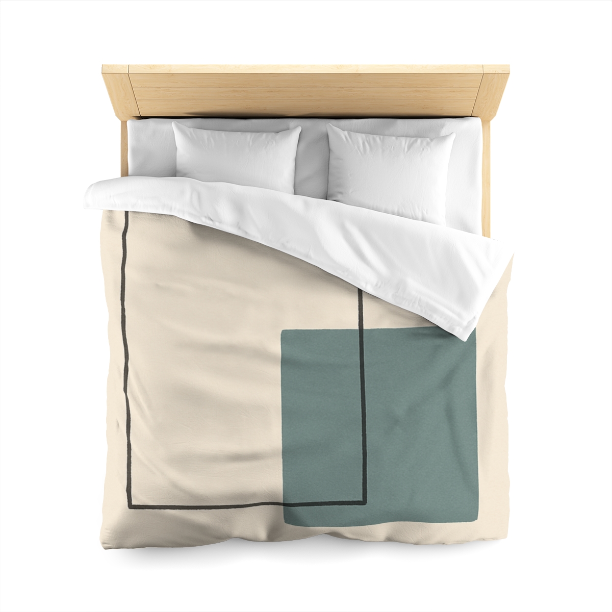 Open Frame With Quiet Spill designer printed duvets