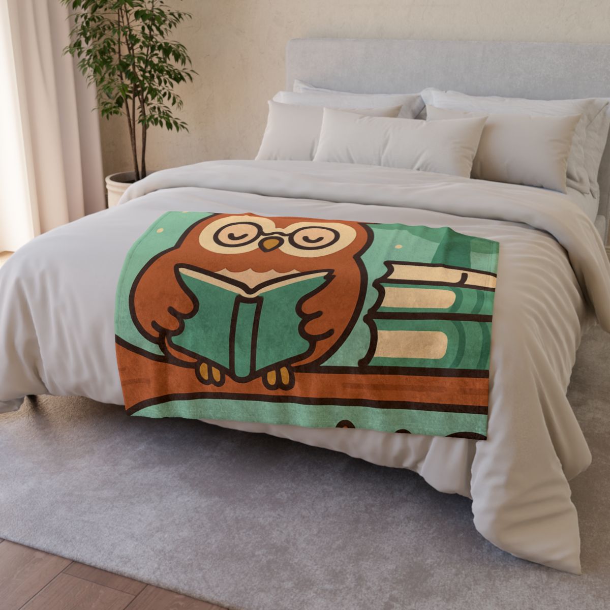 Forest Library Owl unique gift blankets