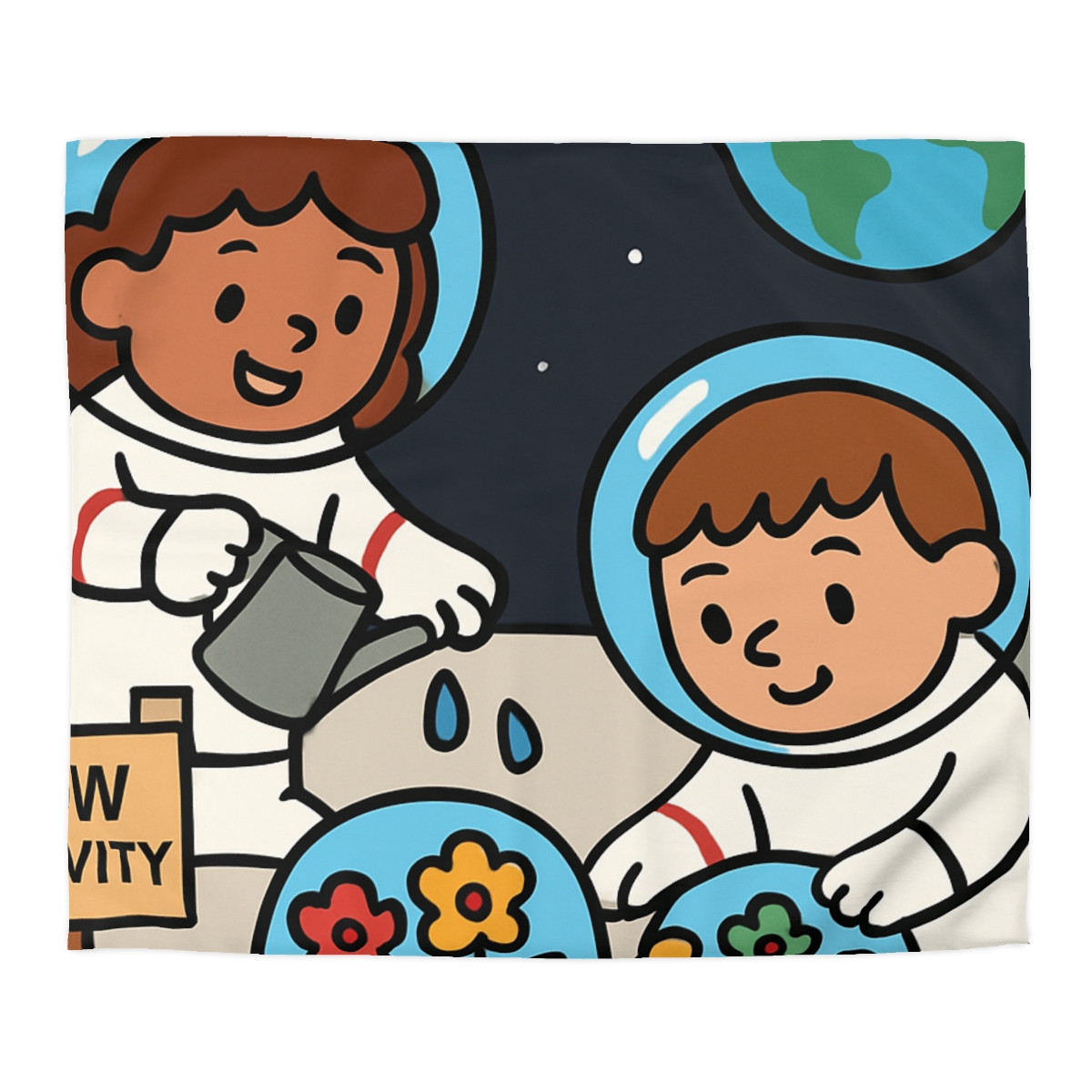 Gravity Garden On The Moon warm winter duvets