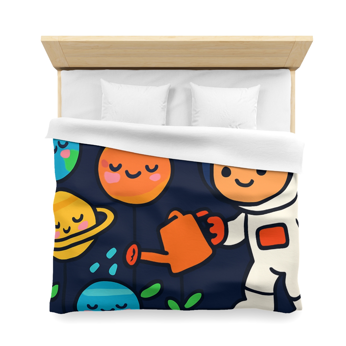 Galaxy Garden Of Friendly Planets unique patterned duvets