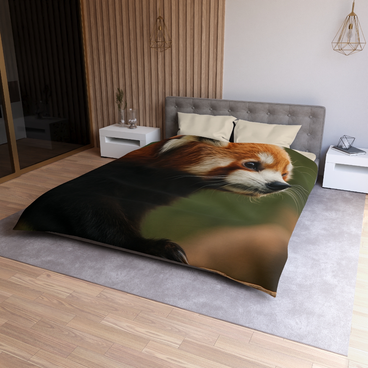 Bamboo Climber Red Panda custom duvets