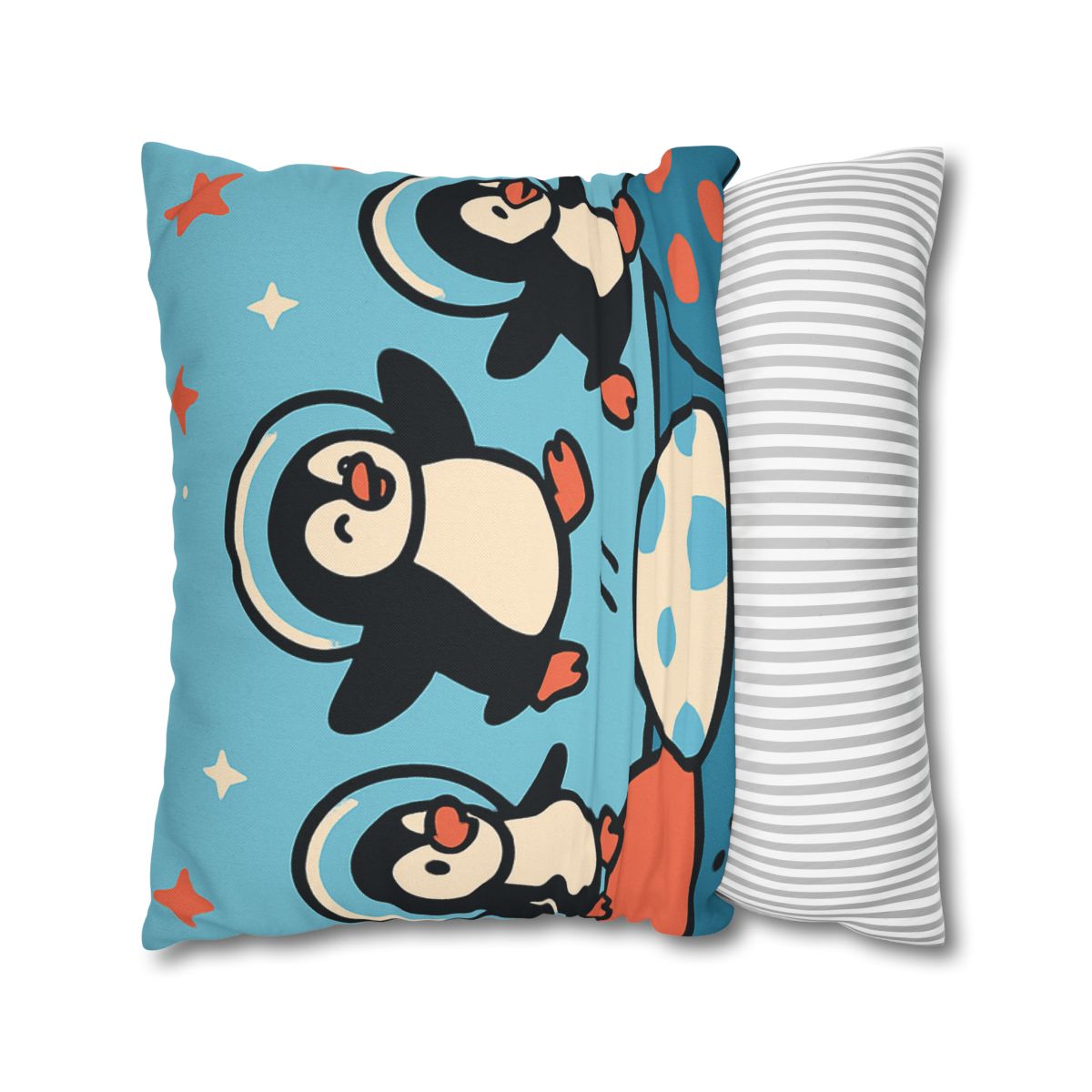 Planet Hopper Penguins trendy patterned pillow cases
