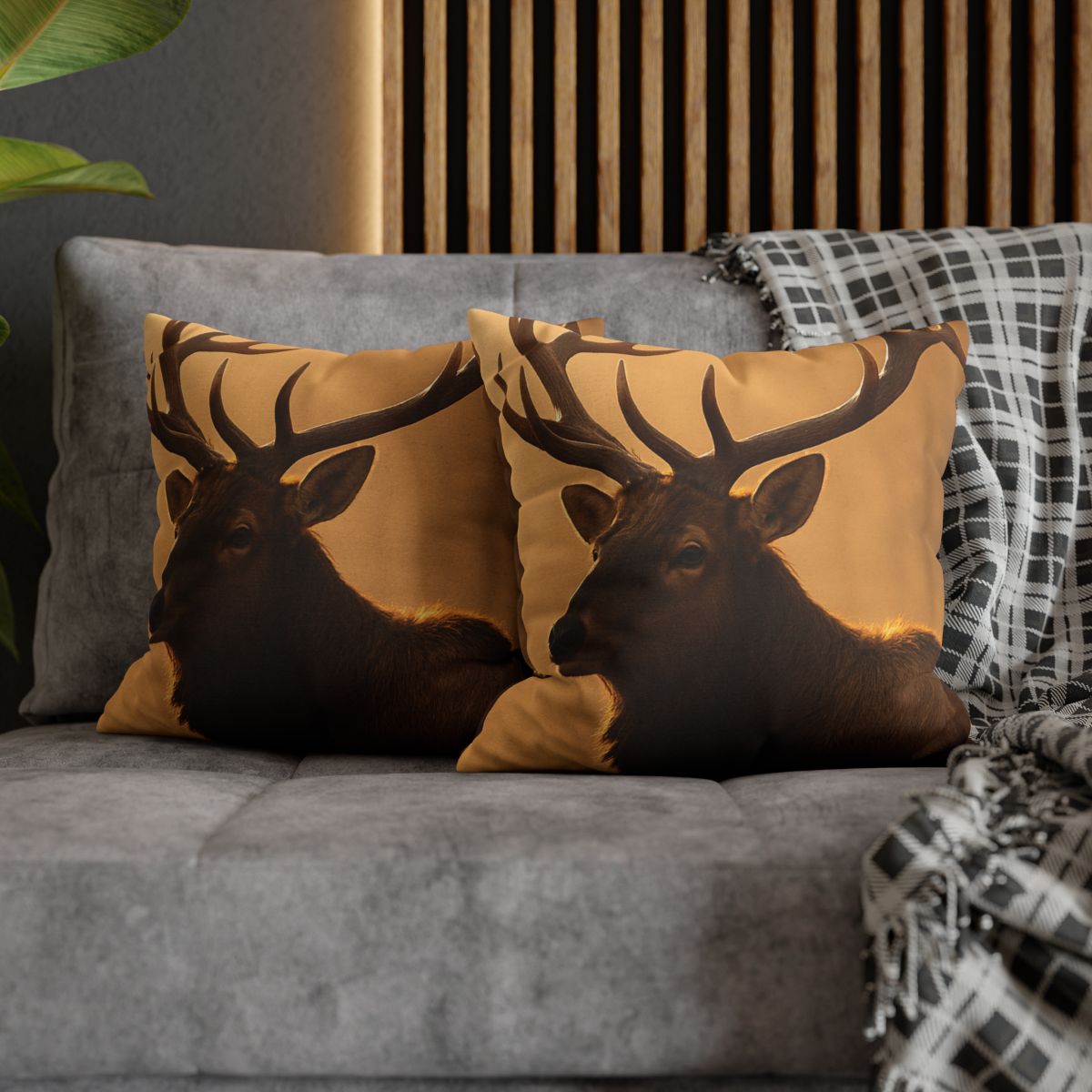 Antler Crown Mountain Elk custom pillow cases