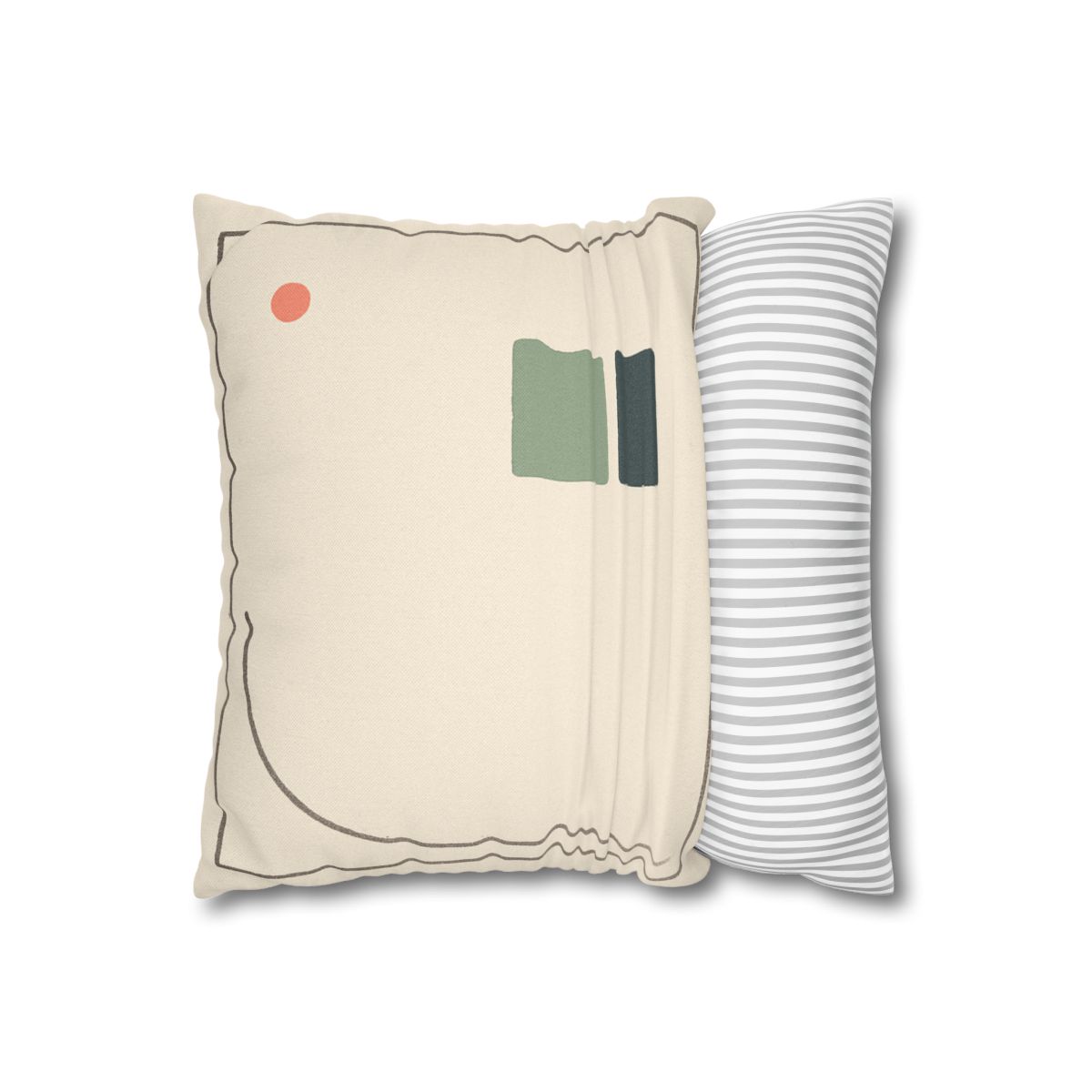 Open Frame With Sliding Arc designer print pillow cases