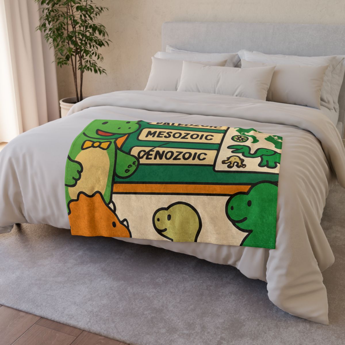Time Traveling Dino Classroom designer printed blankets