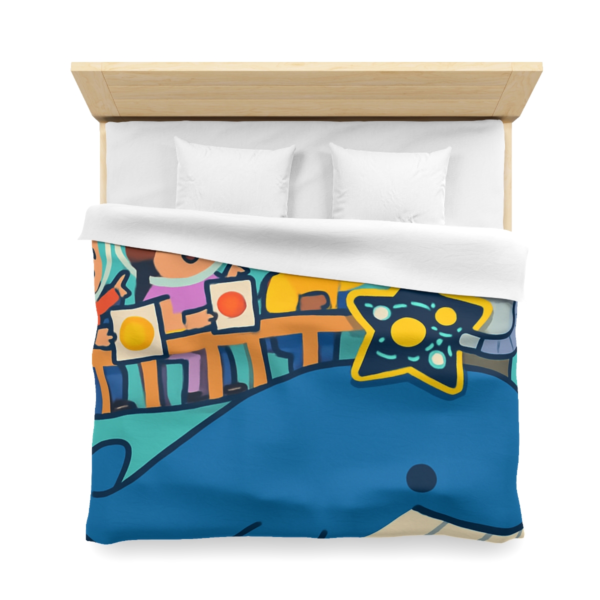 Comet Classroom In The Sky Whale custom duvets