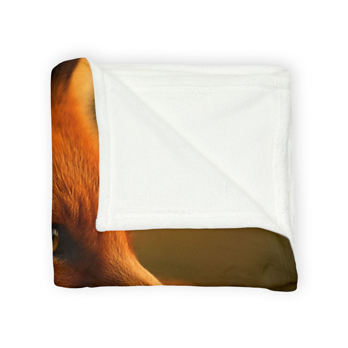 Crimson Whisper Red Fox personalized cozy blankets