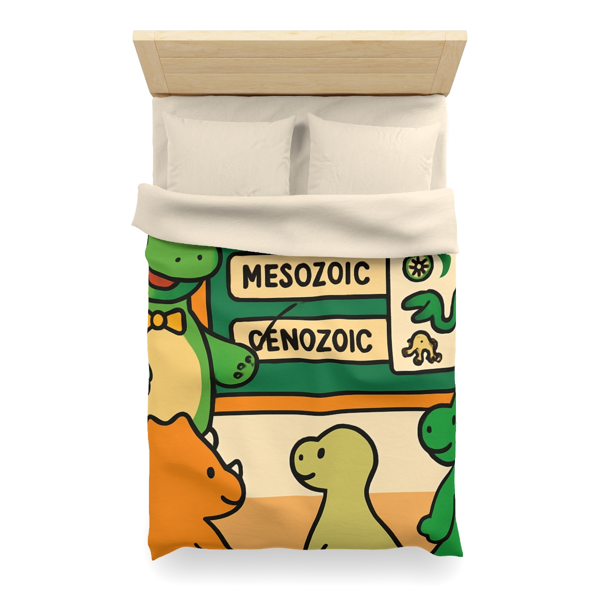 Time Traveling Dino Classroom unique patterned duvets