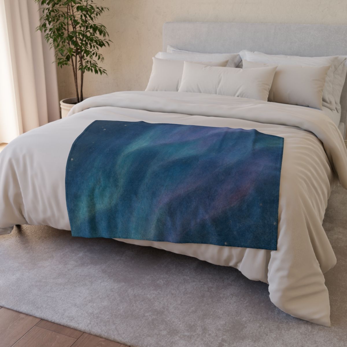 Aurora Tidal Veil soft fleece blankets