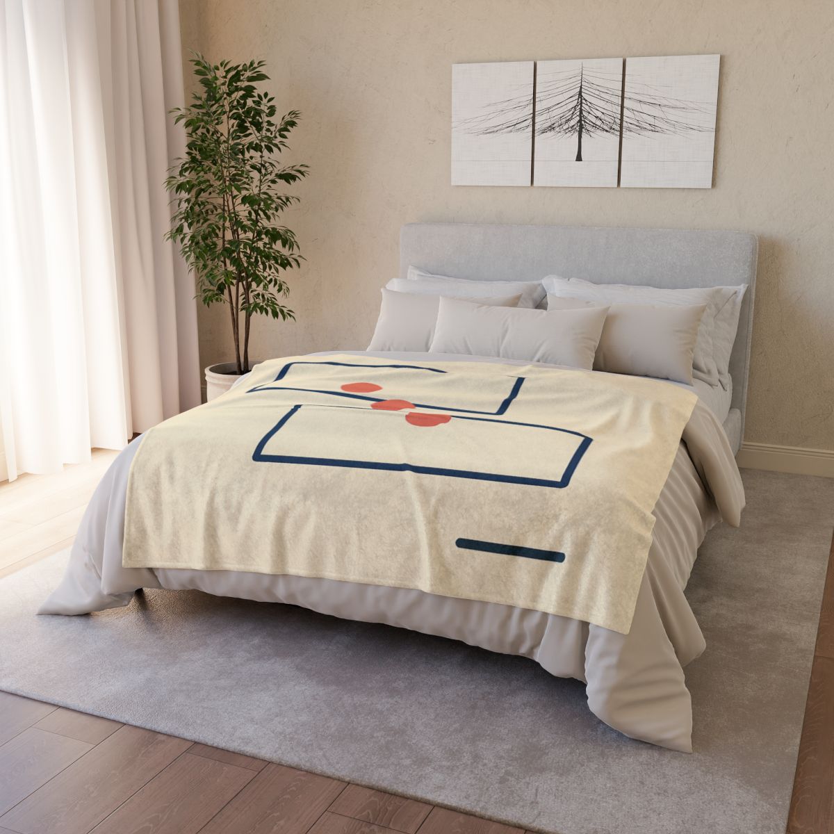 Offset Orbit Blocks personalized cozy blankets