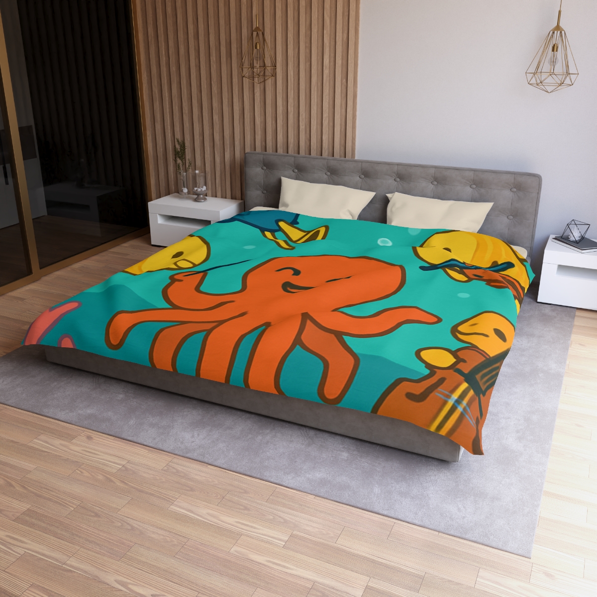 Coral Reef Orchestra designer printed duvets