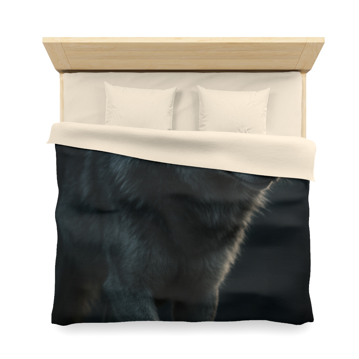 Moonlit Sentinel Gray Wolf trendy bedroom duvets