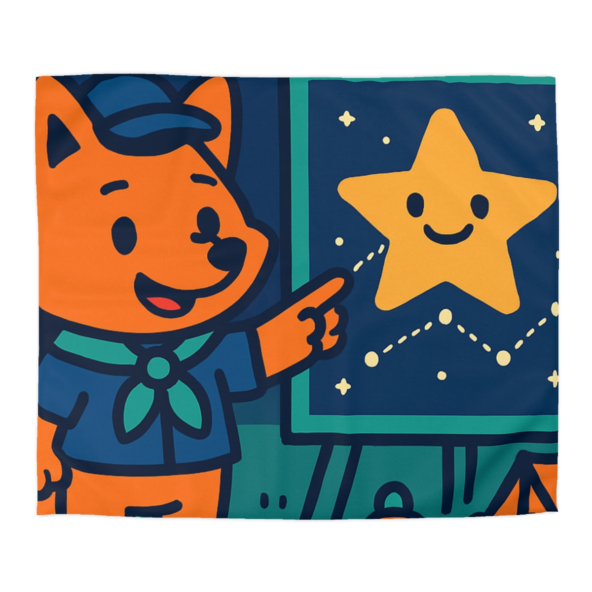 Stargazing Fox Scouts personalized bedding duvets