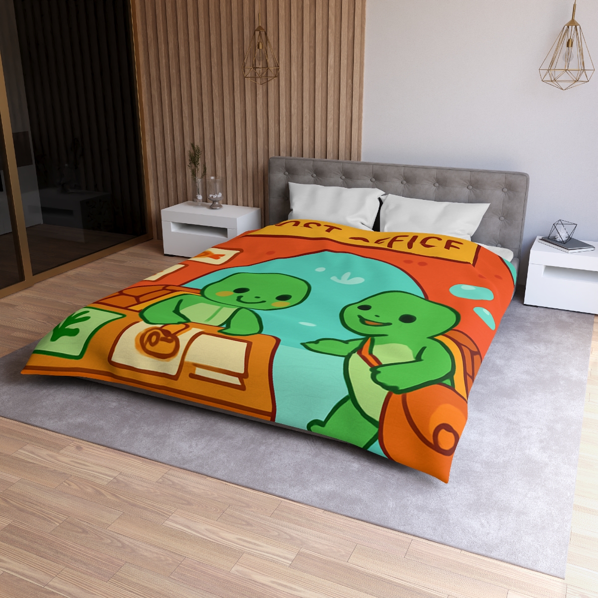 Coral Reef Post Office Run By Sea Turtles unique patterned duvets