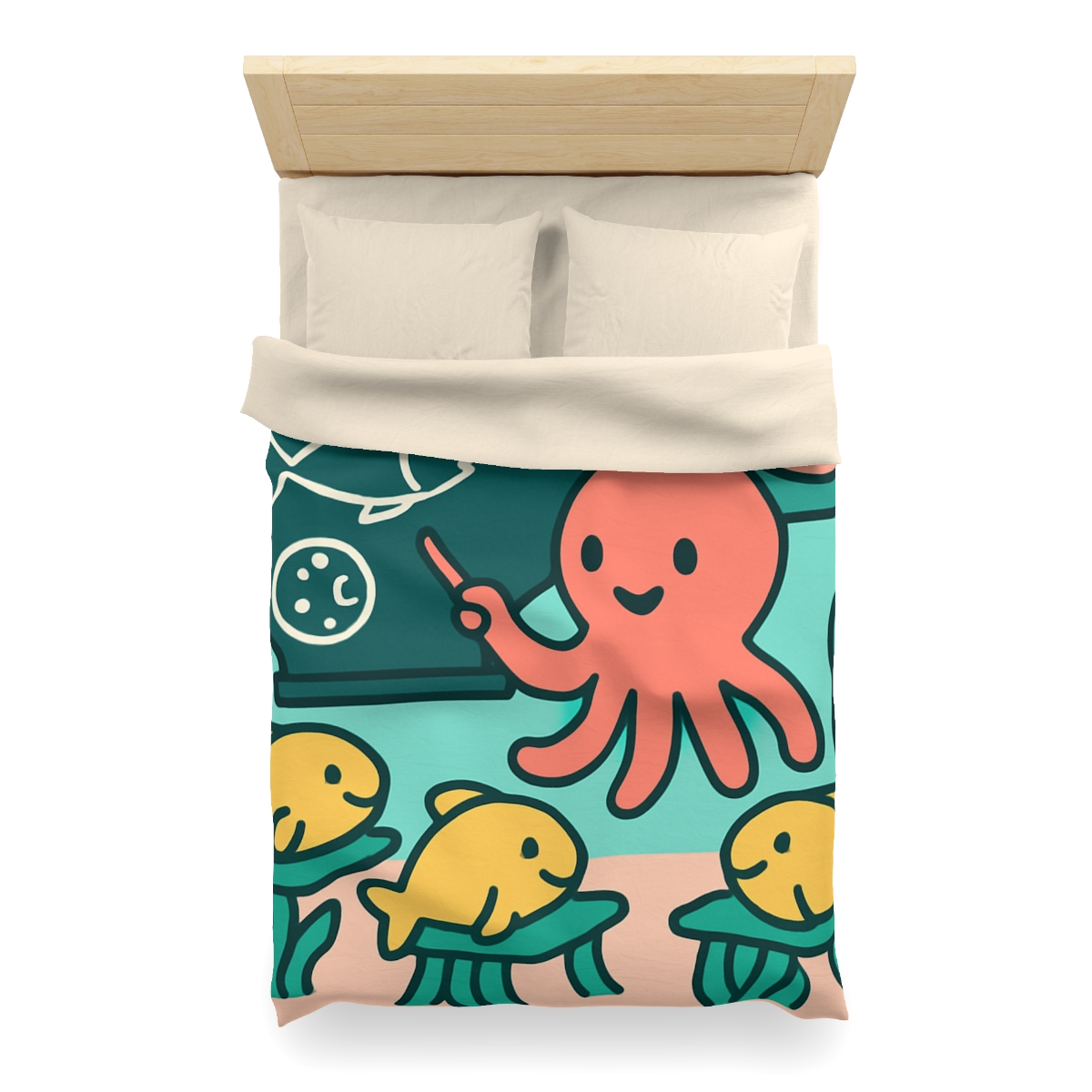 Cosmic Coral Classroom custom duvets