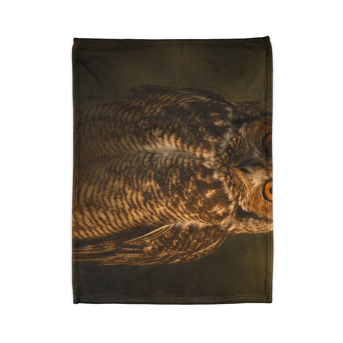 Nebula Gaze Great Horned Owl personalized cozy blankets