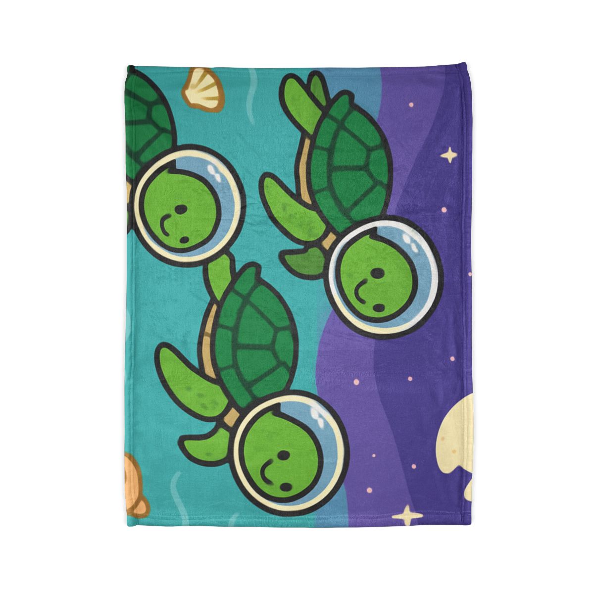 Starry Seas Turtle Team stylish throw blankets