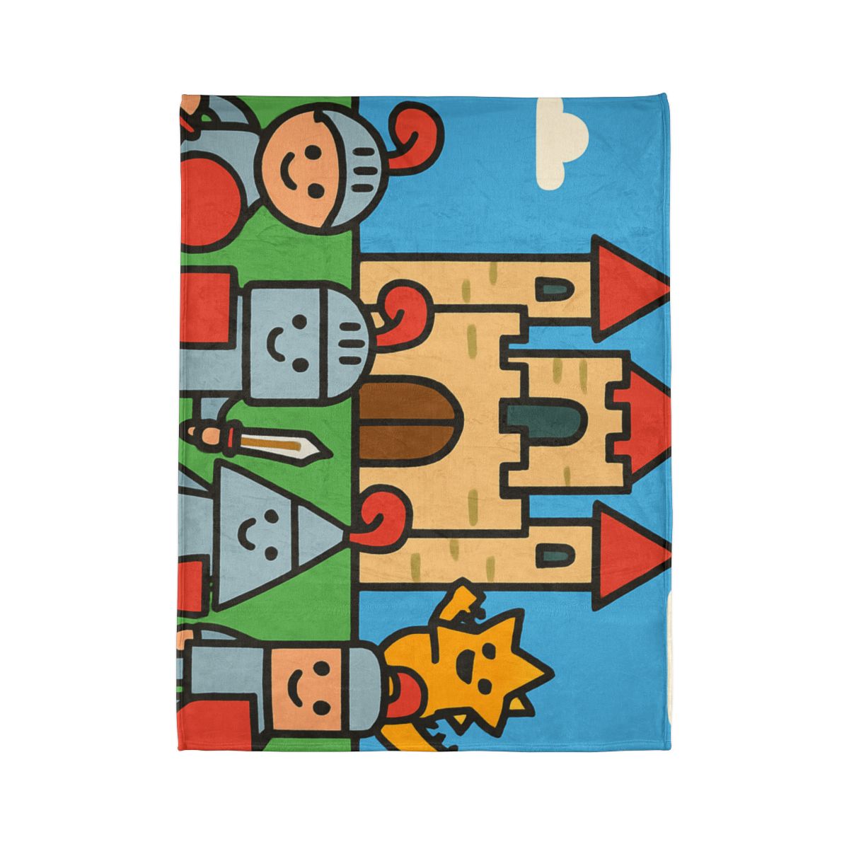 Castle Of Shape Knights soft fleece blankets