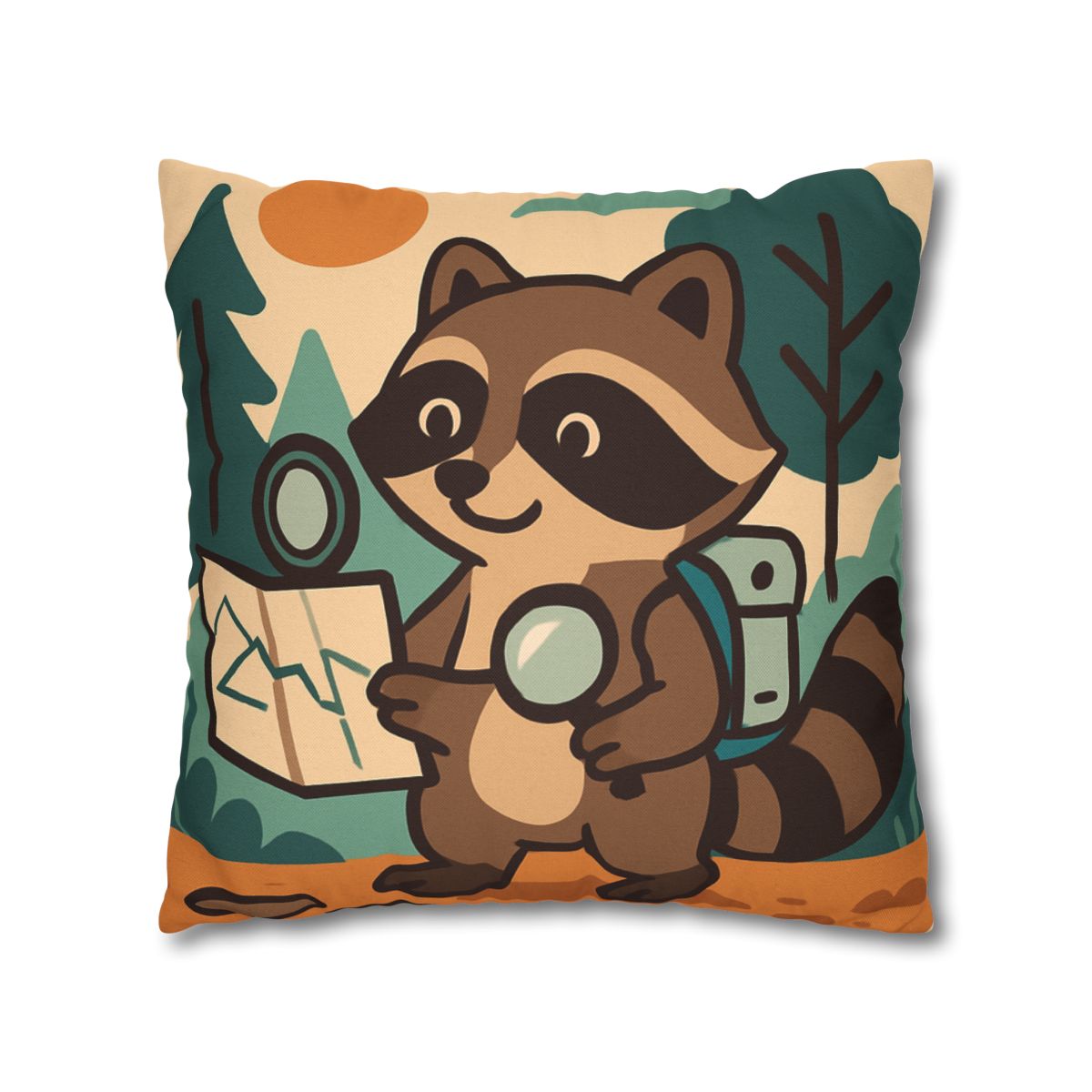 Robot Ranger Raccoon designer print pillow cases