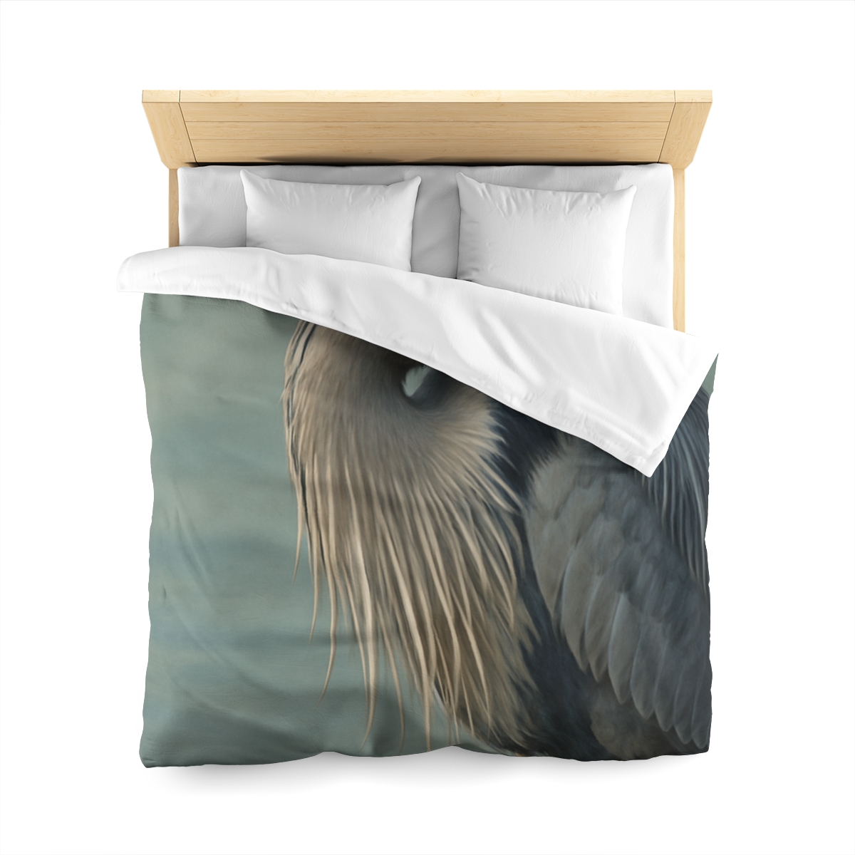 Harbor Watch Great Blue Heron unique patterned duvets