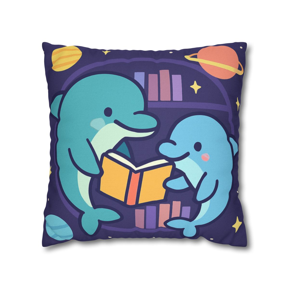 Nebula Library Dolphins comfortable bedding pillow covers