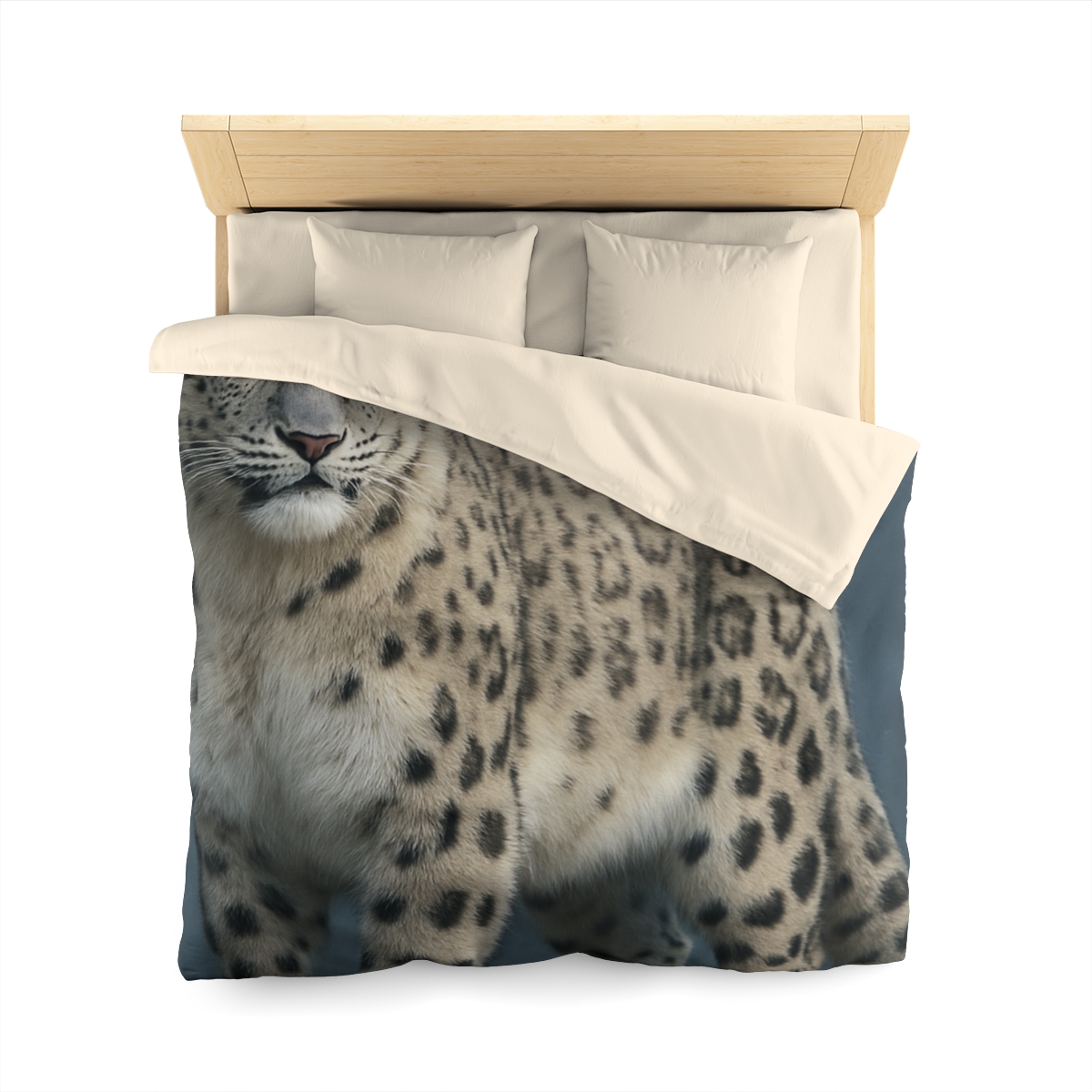 Aurora Gaze Snow Leopard personalized bedding duvets