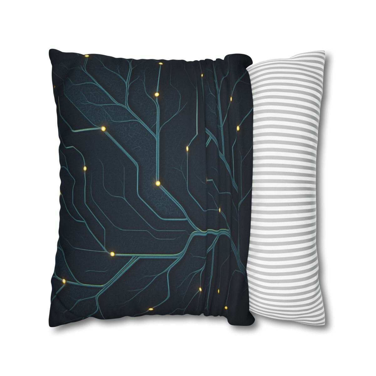 Leaf Vein Circuit Filigree soft cotton pillow cases