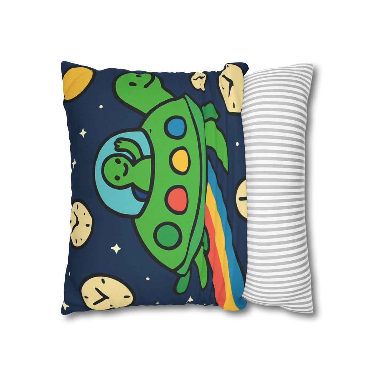 Time Traveling Turtle Spaceship stylish decorative pillowcases
