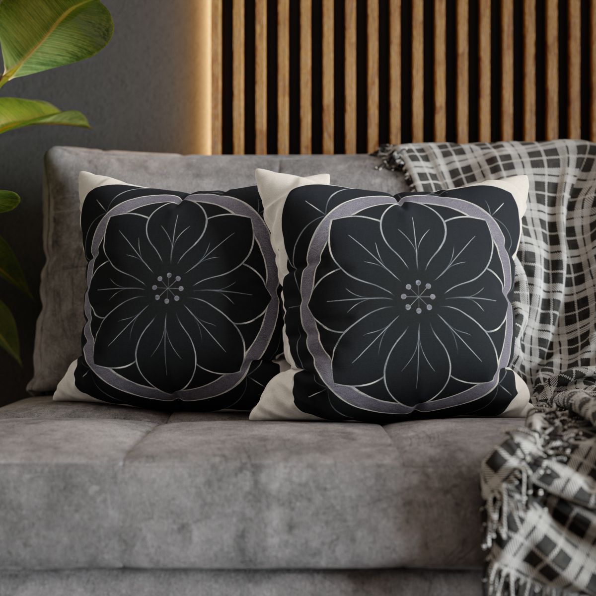 Petal Orbit Rosette personalized pillow covers