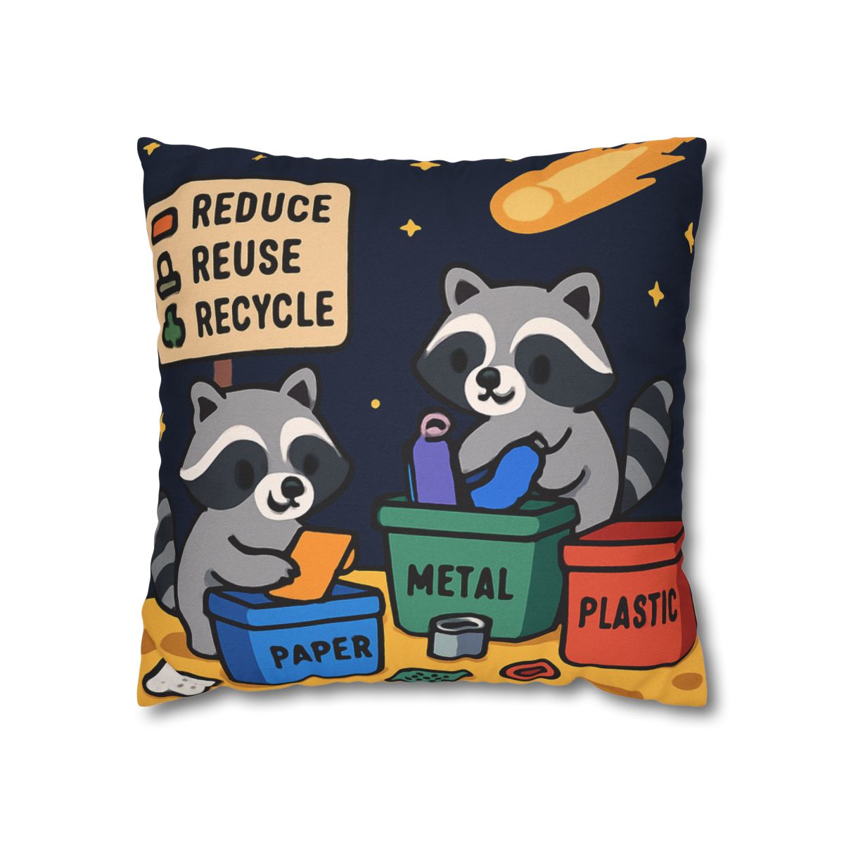 Comet Tail Recycling Rangers trendy patterned pillow cases