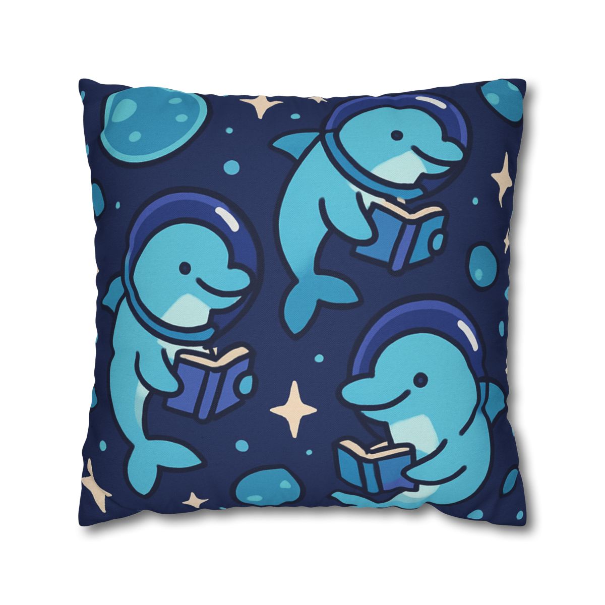 Space School Of Curious Dolphins comfortable bedding pillow covers