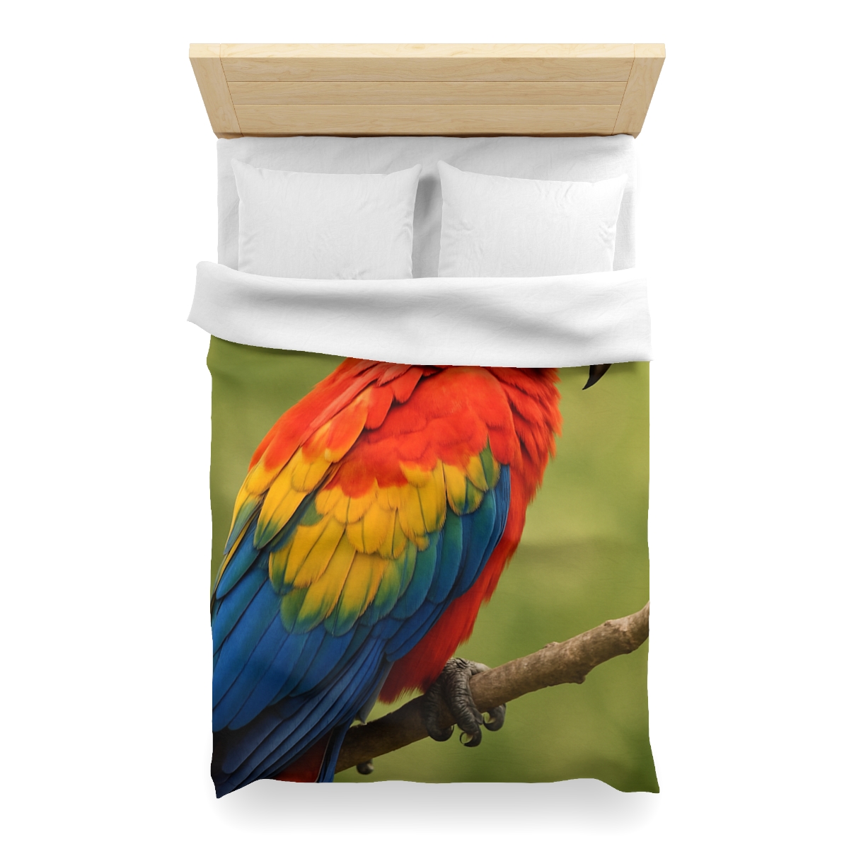 Crimson Cascade Scarlet Macaw custom duvets