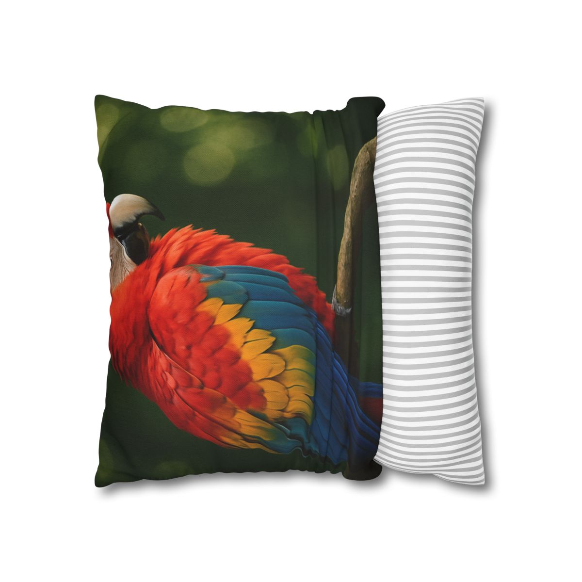 Canopy Flame Scarlet Macaw soft cotton pillow cases