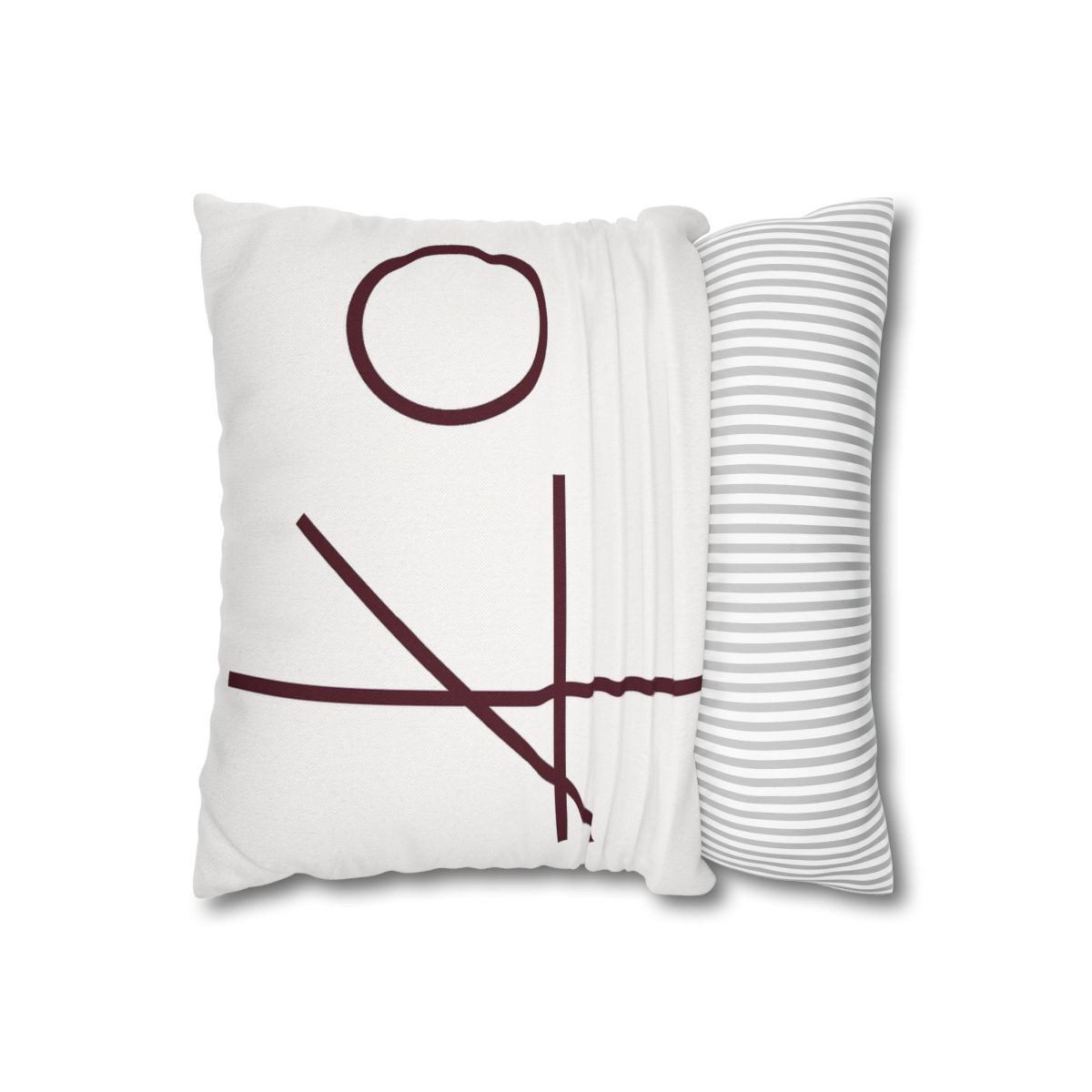 Intersecting Bar Triad With Open Circle unique gift pillow cases