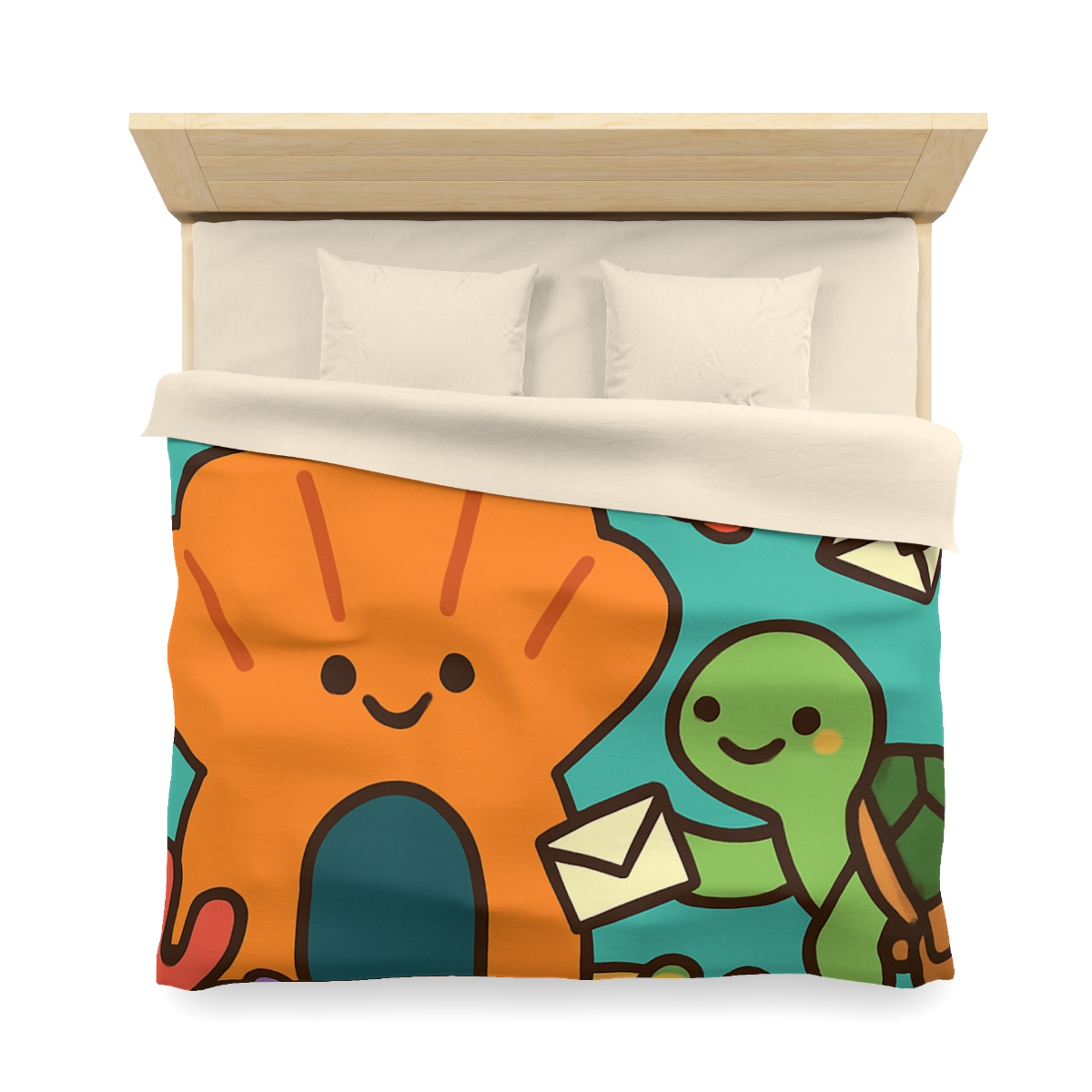 Coral Reef Post Office With Turtle Mail Carrier personalized bedding duvets