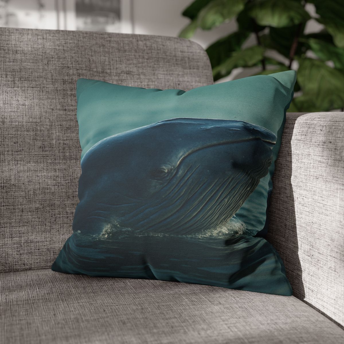 Ocean Song Blue Whale custom pillow cases