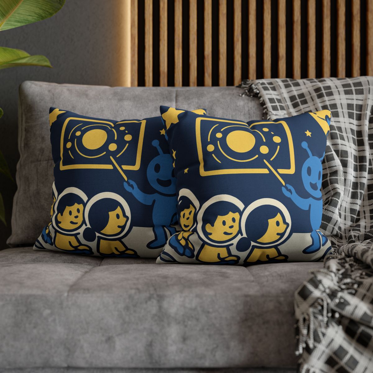 Celestial Classroom On The Moon comfortable bedding pillow covers