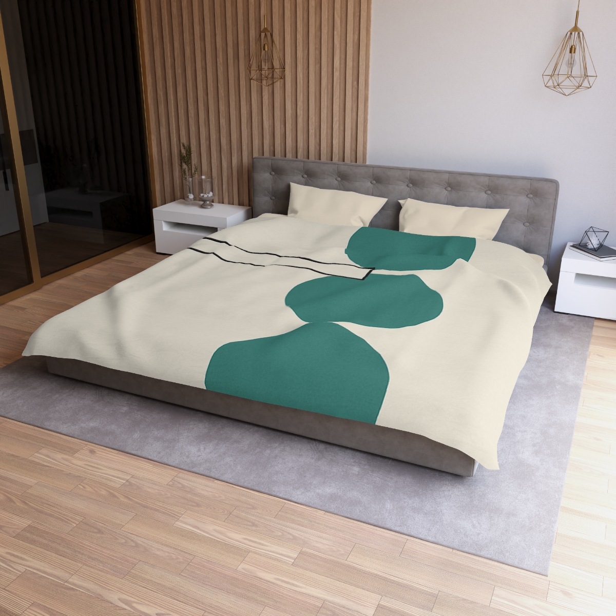 Staggered Circle Trio With Offset Bar warm winter duvets