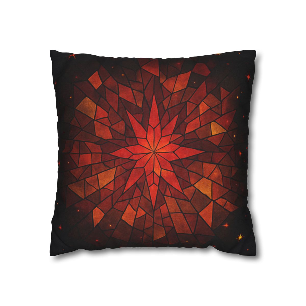Crimson Starburst Mosaic comfortable bedding pillow covers