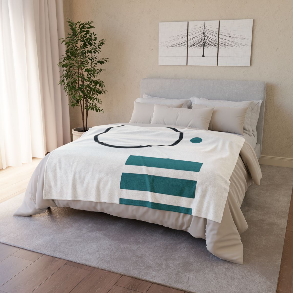 Orbiting Bars And Hollow Circle personalized cozy blankets