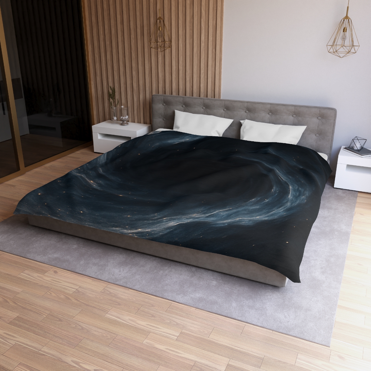Gravity Well Vortex designer printed duvets